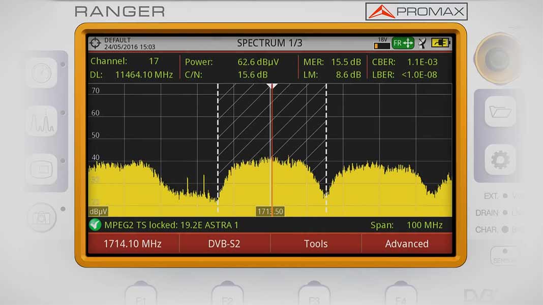 Spectrum measurment promax ranger web